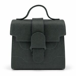 Senreve Mini Alunna Convertible Backpack Satchel Bag Pebbled Leather Dark Green